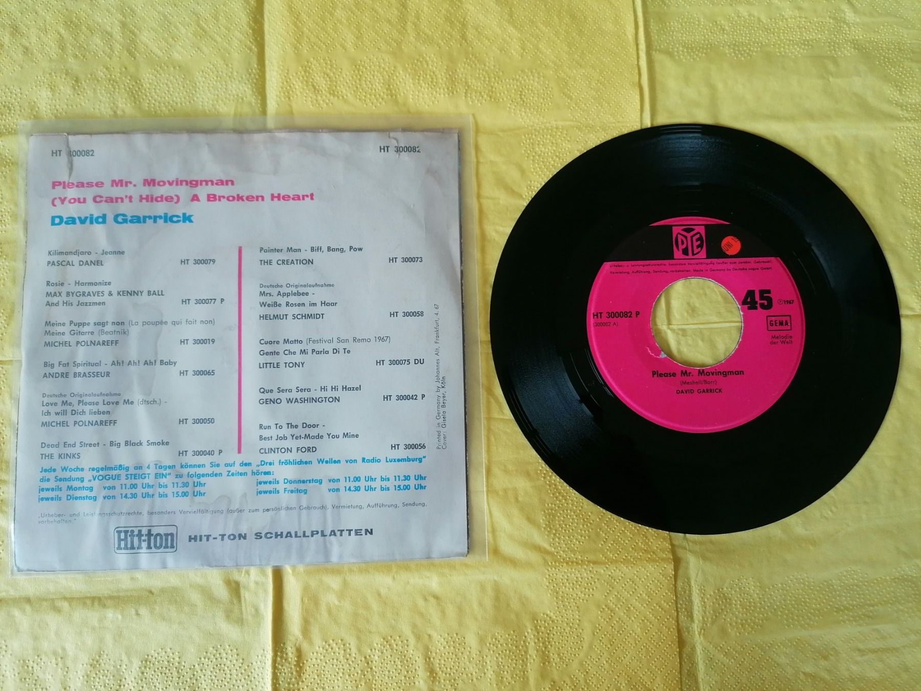 Dischi in vinile: David Garrick – Please Mr. Movingman – Usato da Emmenbrücke venduto da lamorak 1