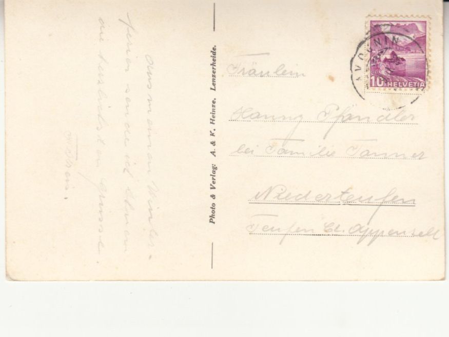 Cartoline postali: Savognin 1938 – Usato da Bürglen TG venduto da StampGraf 1