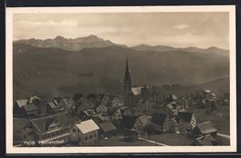 Rehetobel, Ortsansicht gegen die Berge