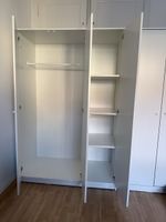 IKEA KLEPPSTAD Wardrobe 3 Doors – White 117×55×176 cm