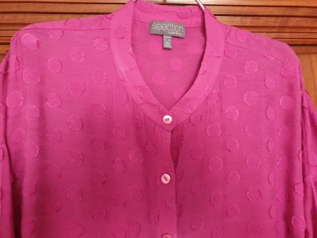 ULLA POPKEN Selection - Long Bluse - pink- Gr. 46/48