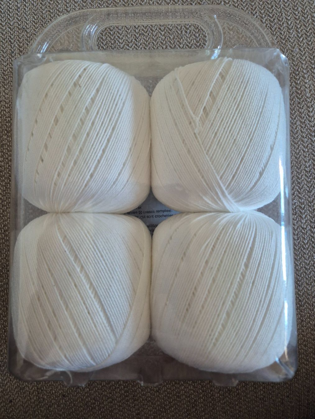 Lana: Filet-Häkelgarn 4x50g weiss – Nuovo e nell'imballaggio originale da Baden venduto da kae_n69w 1