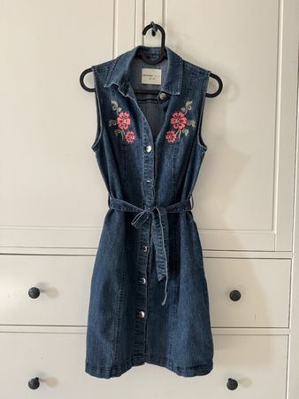 Orsay Denim Dress Floral Details 🌸