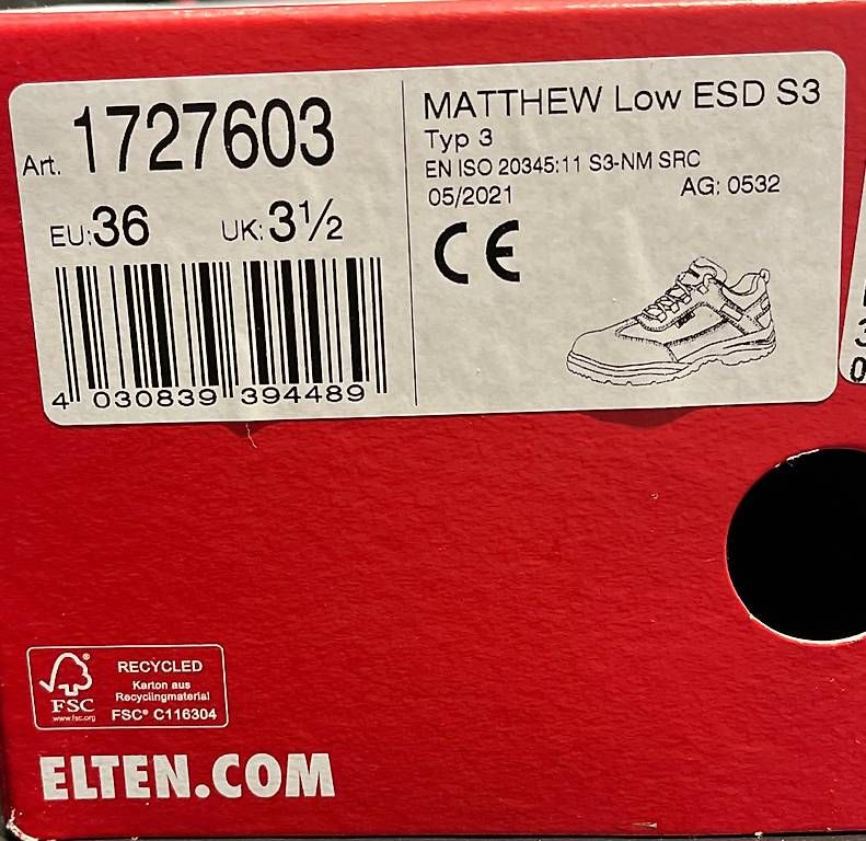 Elten Scarpe da uomo: Sicherheitsschuhe ELTEN Halbschuhe EU 36 – Nuovo e nell'imballaggio originale da Bäch SZ venduto da Mastergevin 2