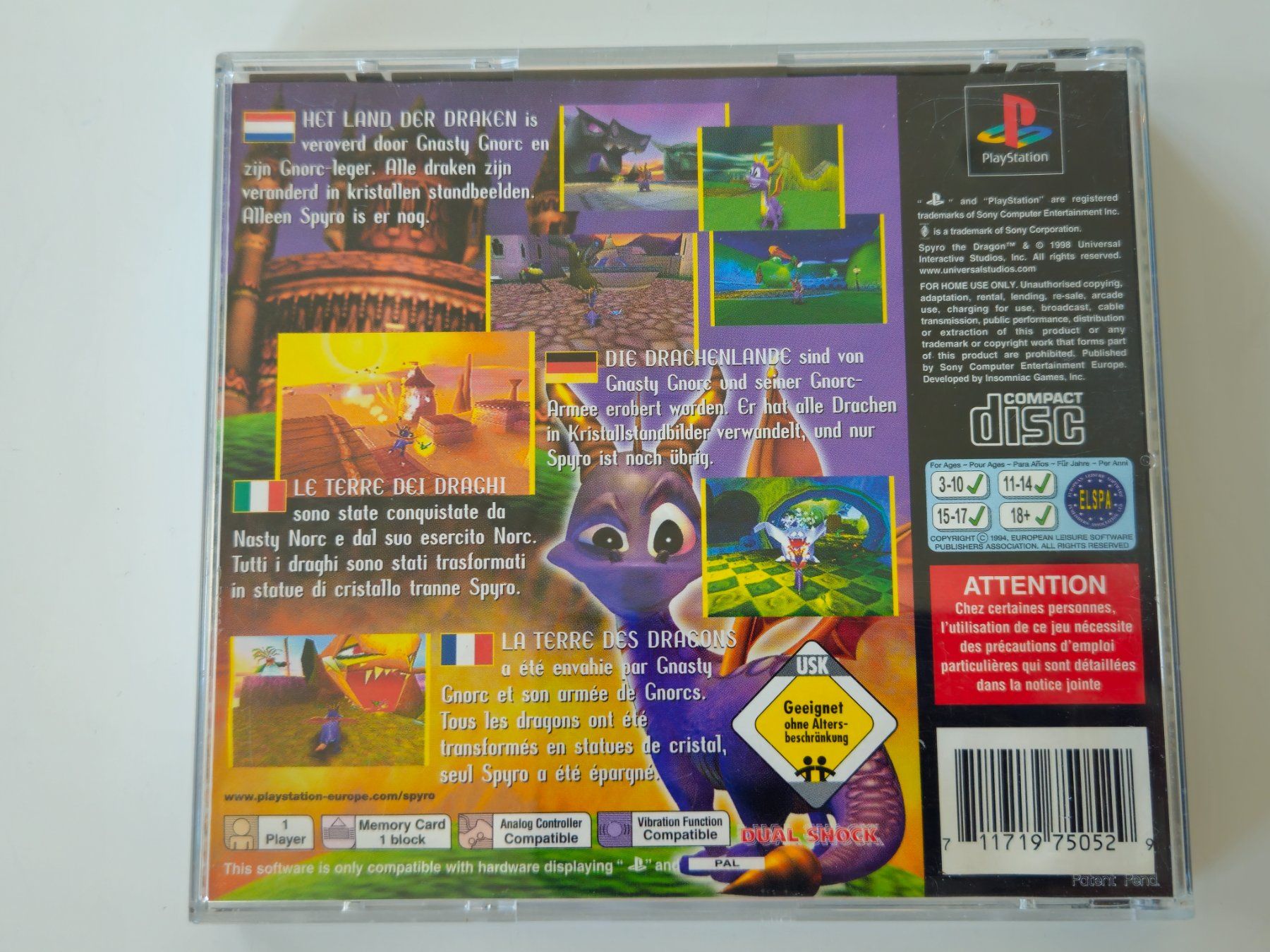 Sony Spiele: Spyro The Dragon (PS1 PSX) – Gebraucht aus Courchapoix von  1