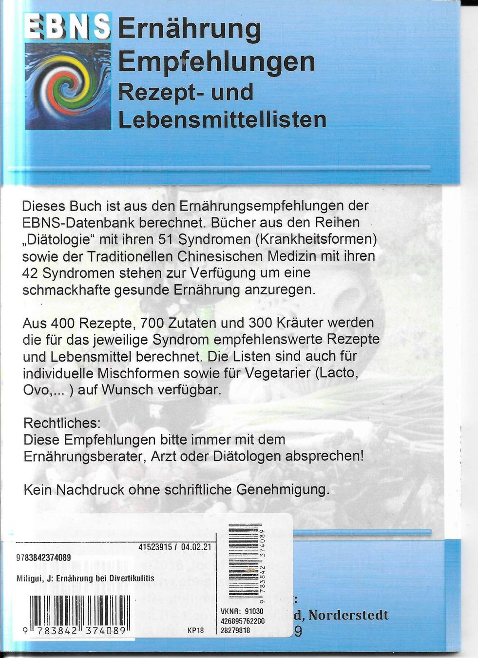 Libri: Josef Miligui - Divertikulitis Ernährung – Usato da Nunningen venduto da mercury-for-books 1