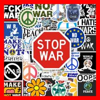 Stop War Weltkrieg Peace Russland Ukraine 50 tlg Stickerset