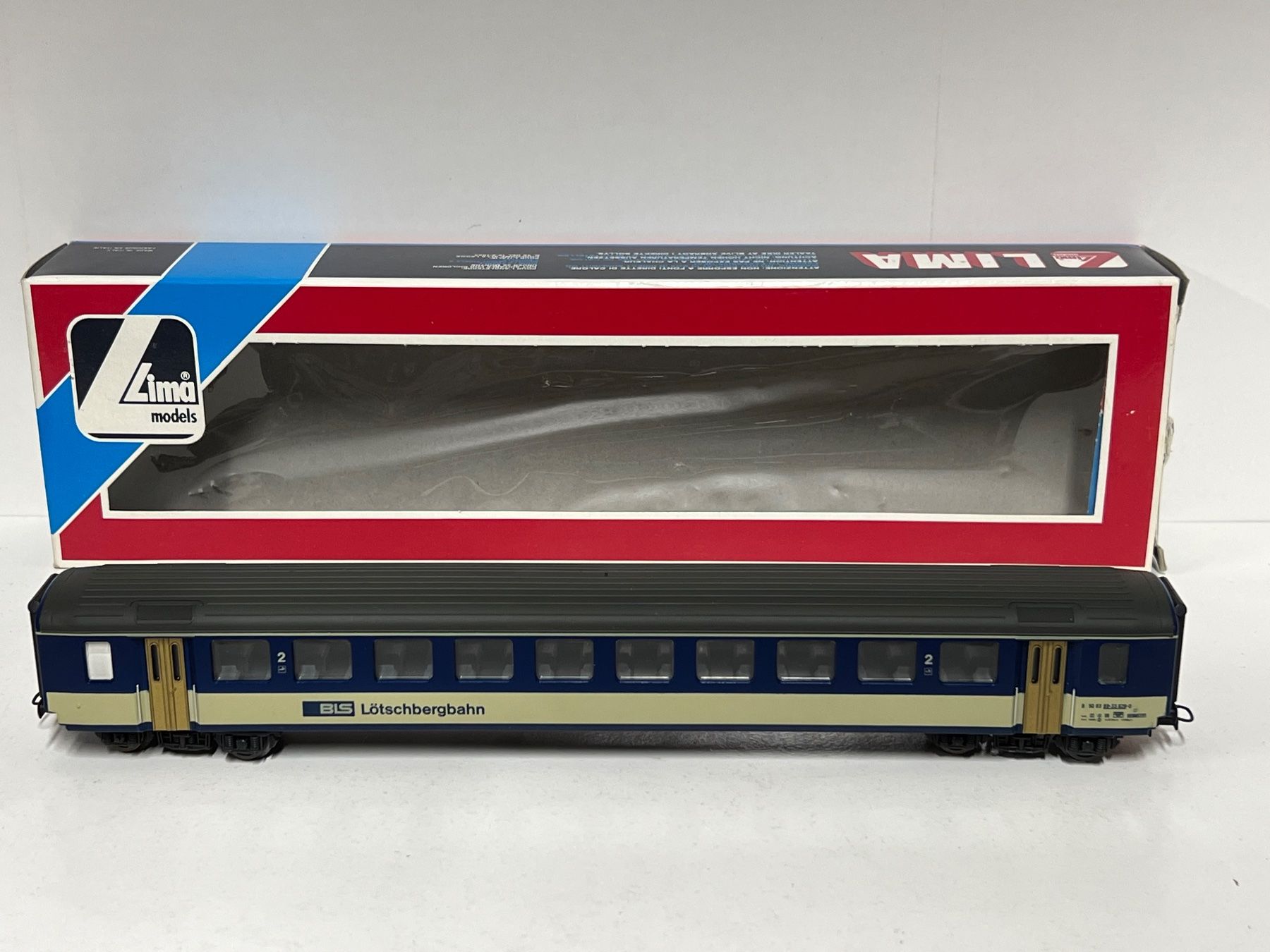 Lima Modellini di ferrovie: Lima 30 9296K BLS LÖTSCHBERGBAHN 2.Kl. H0 DC – Usato da Geroldswil venduto da TopTrain54 1
