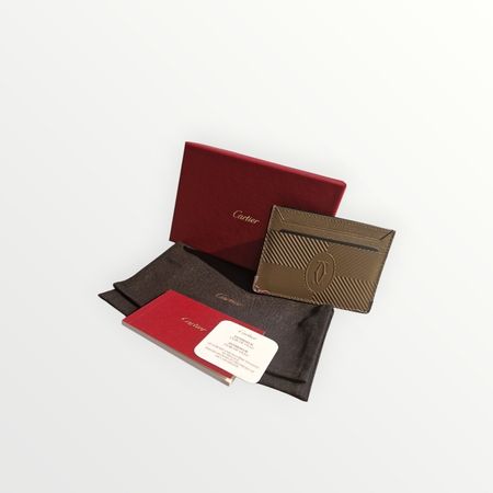 Edle Cartier Karteholder braun mit Box & Staubbeutel, top!