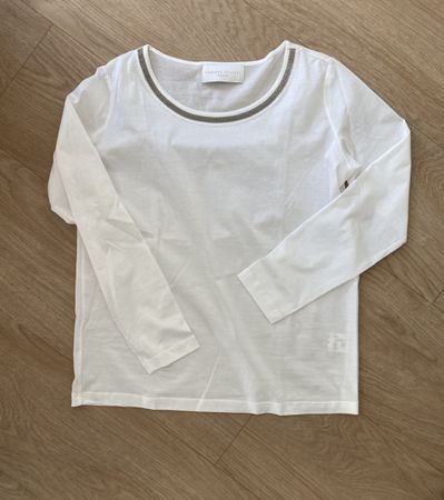 NEU! Fabiana Filippi Langarmshirt weiss, Gr. 36/S, 100% BW