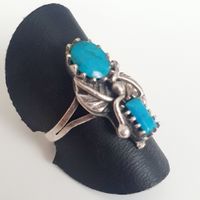 vintage Navajo Stil  silber Ring 925 gr. 17,4 mm