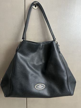 Sac porté épaule COACH noir cuir authentique bon état