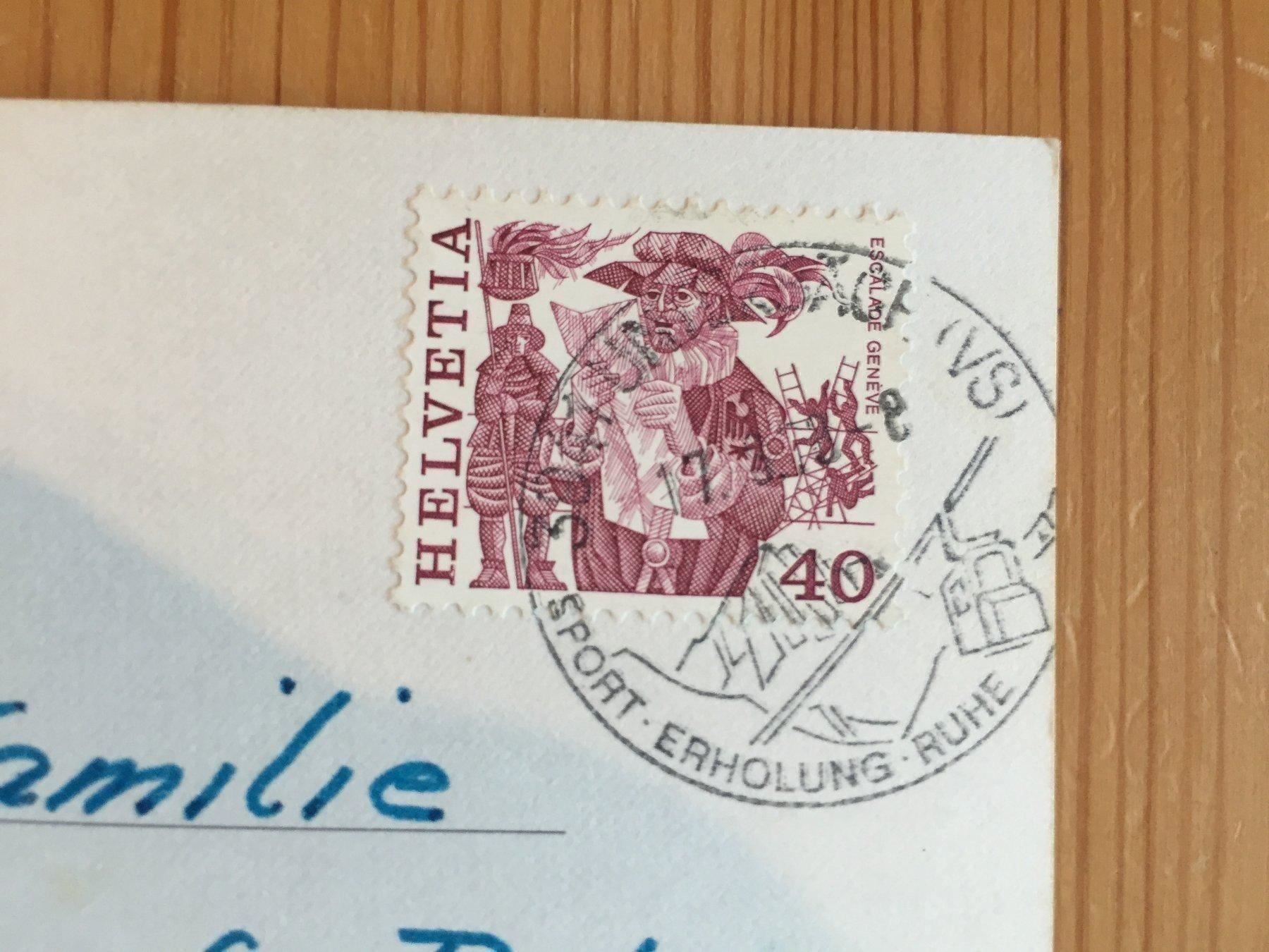 Cartoline postali: Unterbäch - AK 1983 – Usato da Oberuzwil venduto da Henri09 1