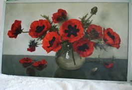 Gemälde Kornblumen zart wie Schmetterlinge gemalt