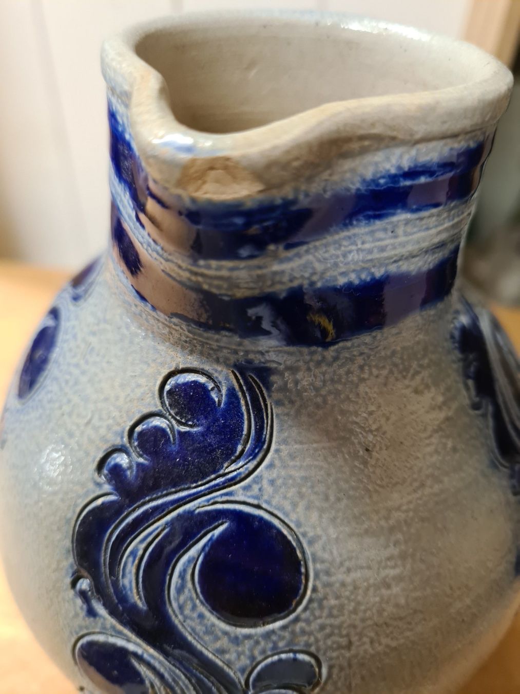 Caraffe: Handgefertigter Steingut- Wein Krug – Usato da Amriswil venduto da used2use 3