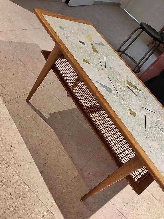Tische: Table basse danoise vintage marqueterie – Gebraucht aus Lausanne von heyval 3