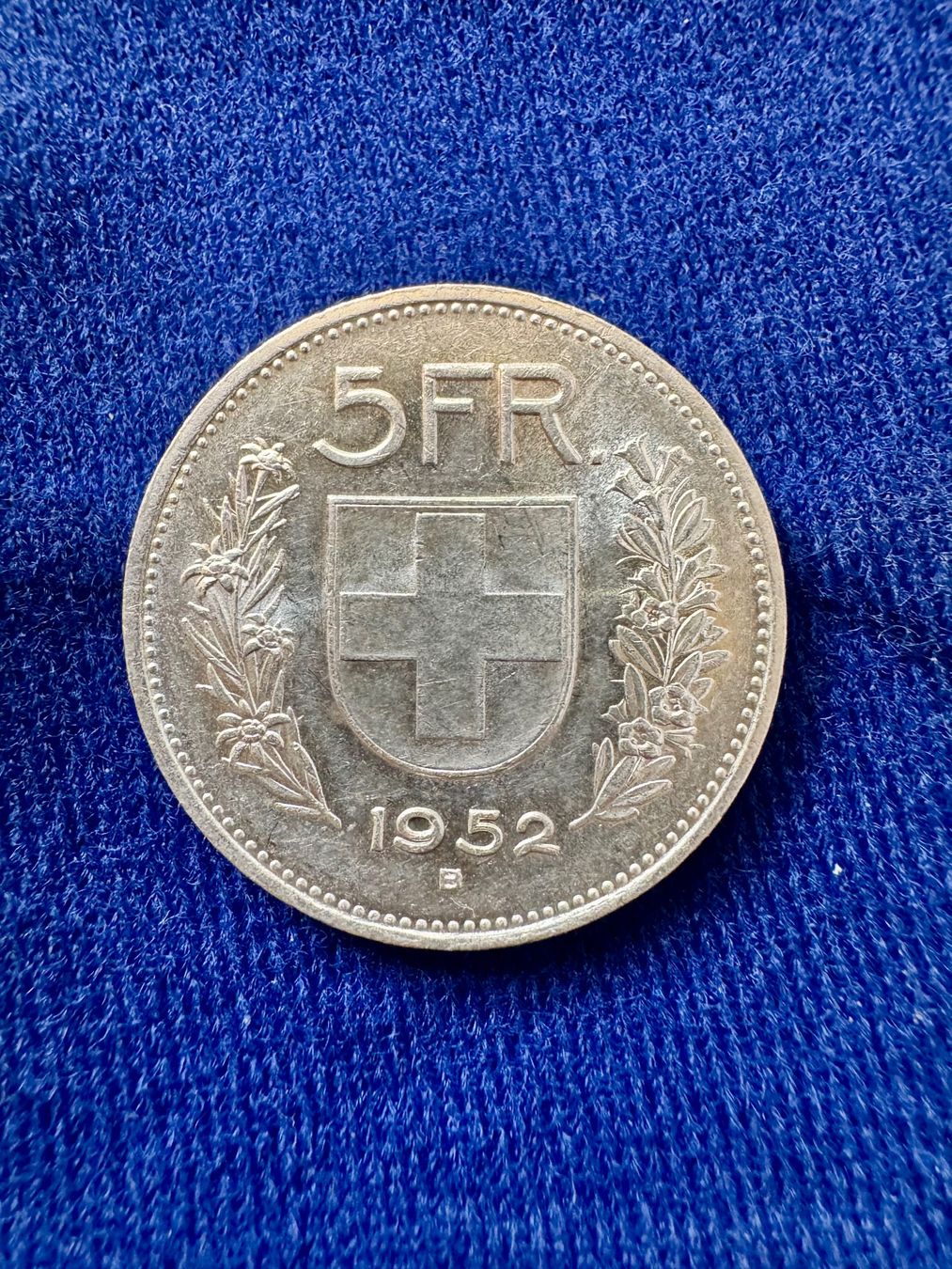 Tutti le monete: 5 Franken 1952 Silbermünze – Usato da Waldstatt venduto da Mucu