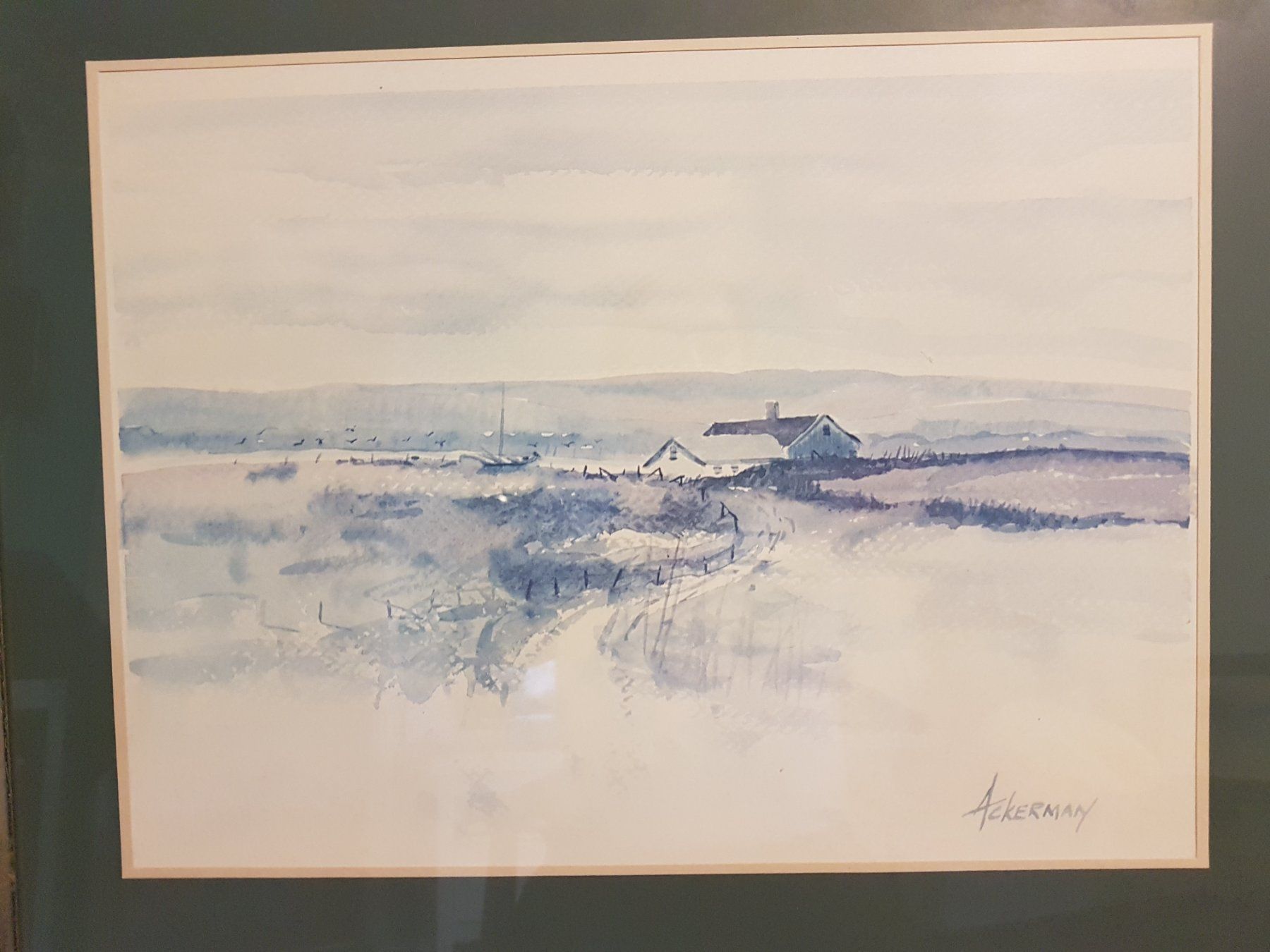 Gemälde: Frank Edward Ackermann – "Riverhouse" – Original EMSA – Gebraucht aus Glattbrugg von casabelavista 2