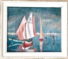 Heinz Balmer, Ölgemälde, Boote