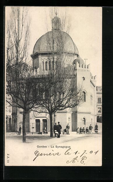 Cartoline postali: Geneve, La Synagogue, Partie an der Syna – Usato da Berlin venduto da bartko-reher