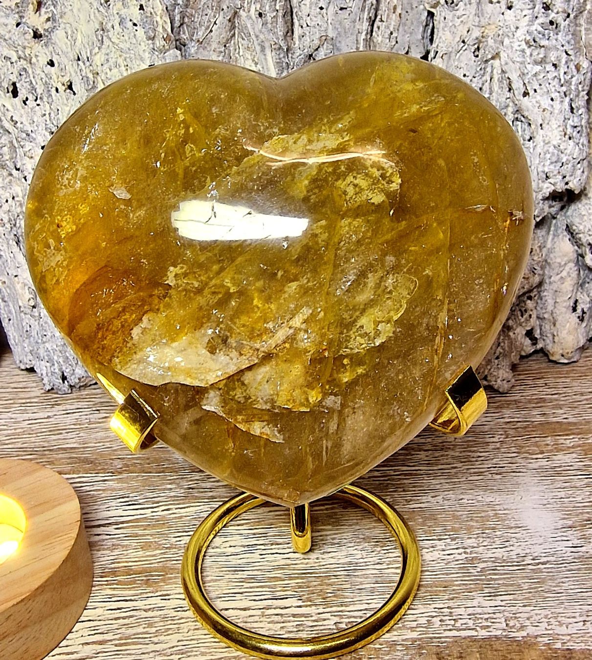 Minerali & Pietre curative: Wunderschönes Golden Healer Herz 666g – Nuovo (secondo la descrizione) da Matzingen venduto da Shay_Crystalz
