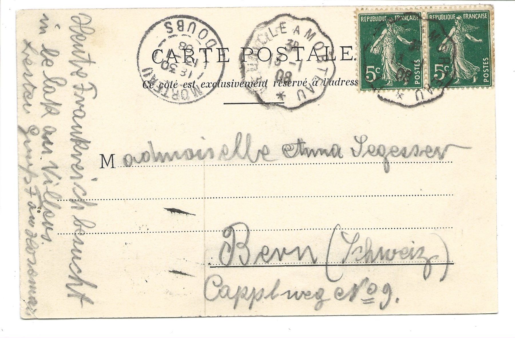 Cartoline postali: Le Locle (NE) Quartier de l' Avenir - Wohnhäuser - 1908 – Usato da Engelburg venduto da Cartophil 1