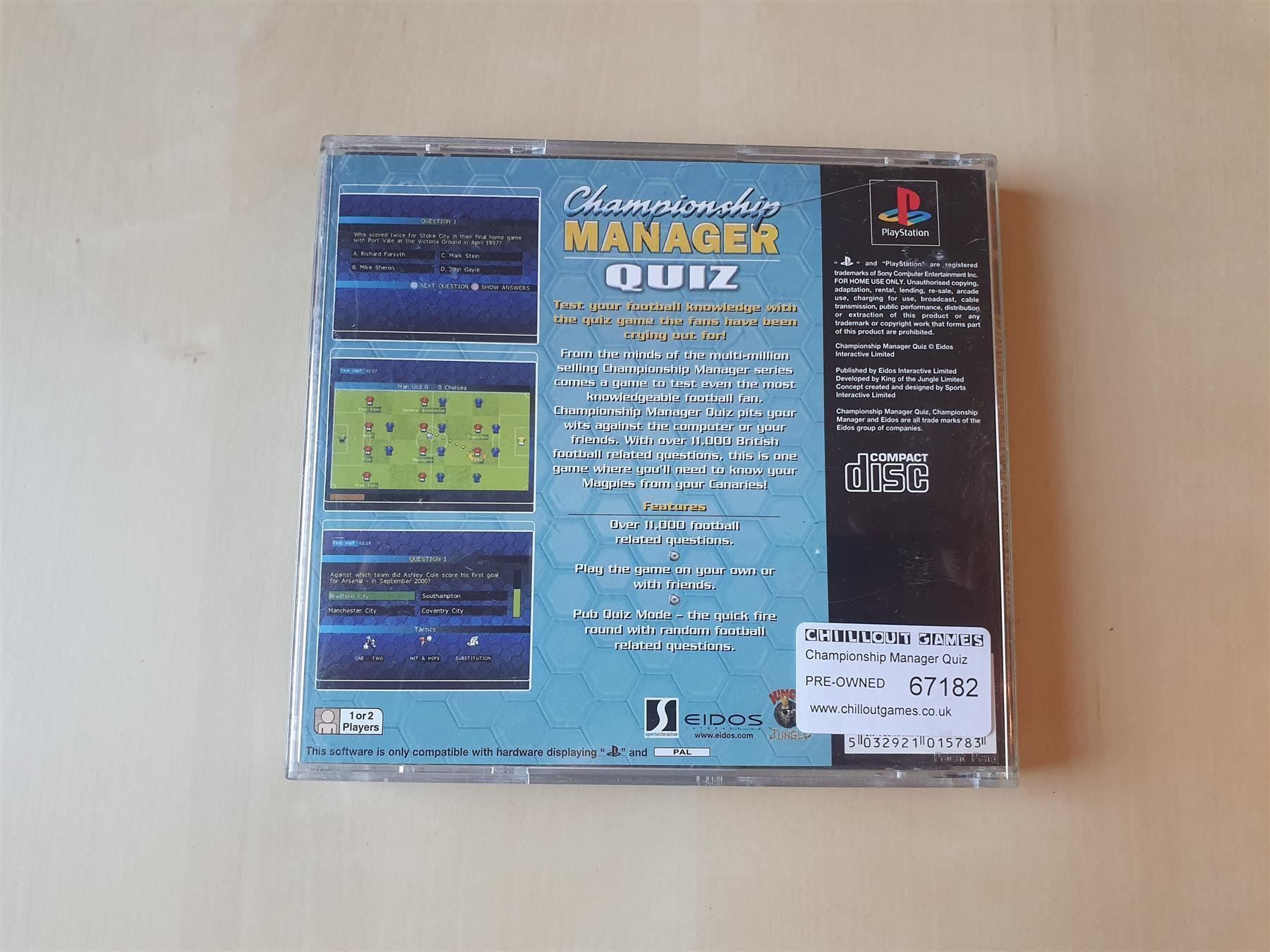 Sony Giochi: Championsship Manager Quiz – Usato da Stansstad venduto da collectorsshop 1