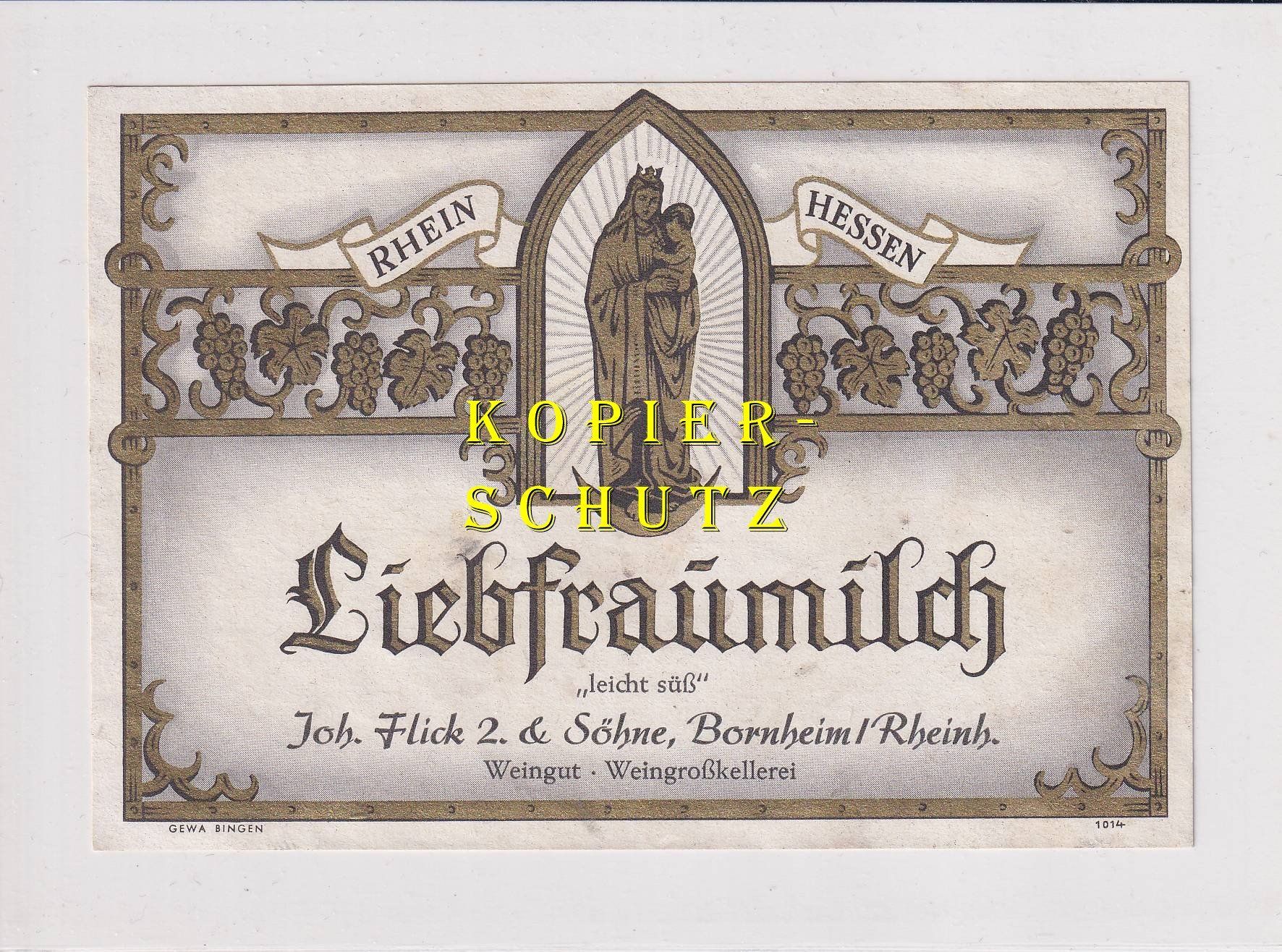 Carta: Etikette - Liebfraumilch (Flick) /bd – Usato da Hombrechtikon venduto da Rudolf07