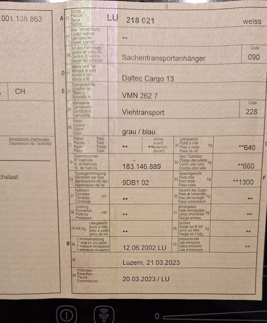Daltec Anhänger: Viehtransporter – Gebraucht aus Gettnau von chochibleck 3