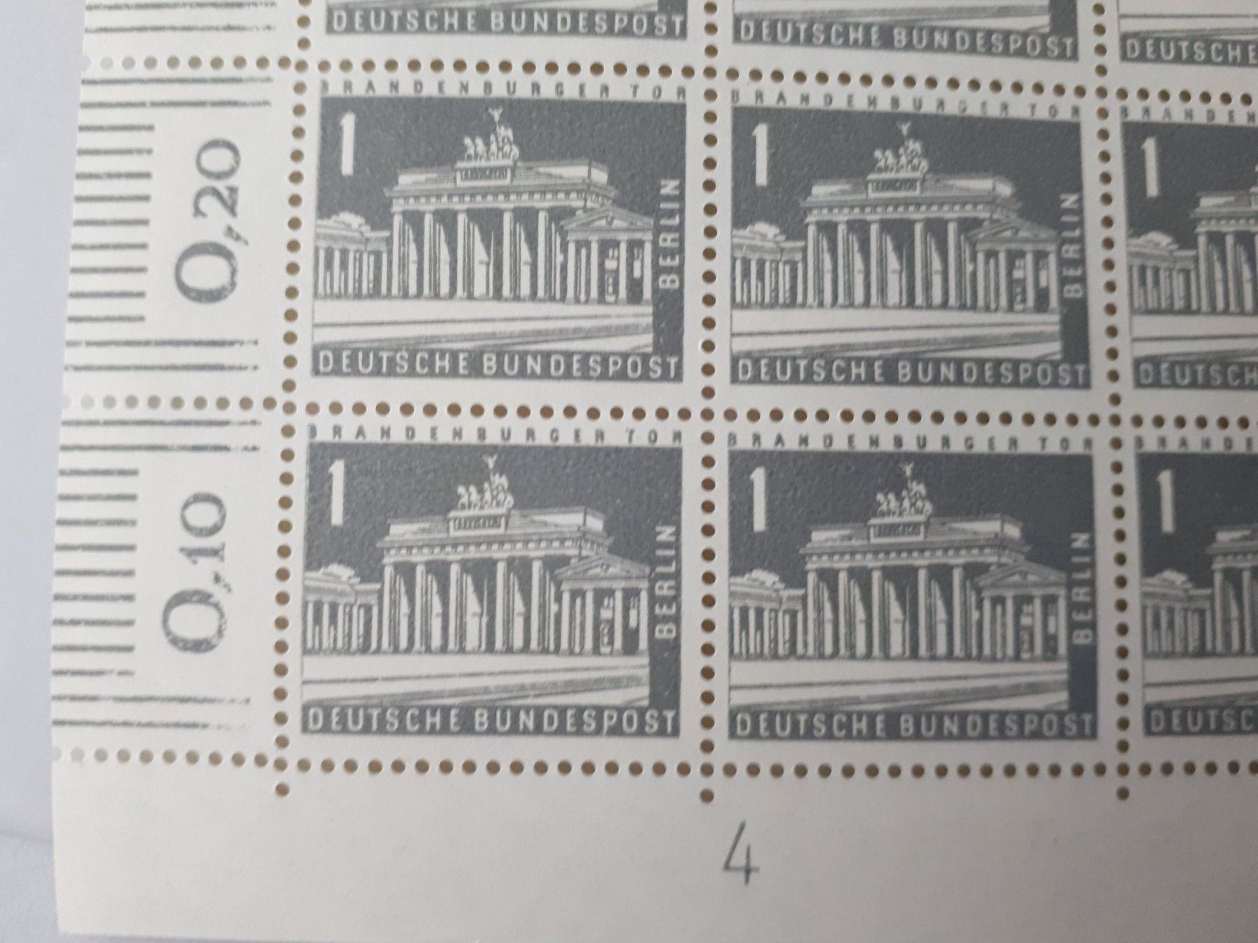 Tutti i francobolli: 100 Marken 1 Pfennig Bogen Brandenburgertor – Nuovo (secondo la descrizione) da Seewen SZ venduto da SuperpumaDisplayTeam 1