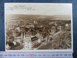 BIEL BIENNE TOTALANSICHT VUE GENERALE MIT SEE REPRO UM 1920
