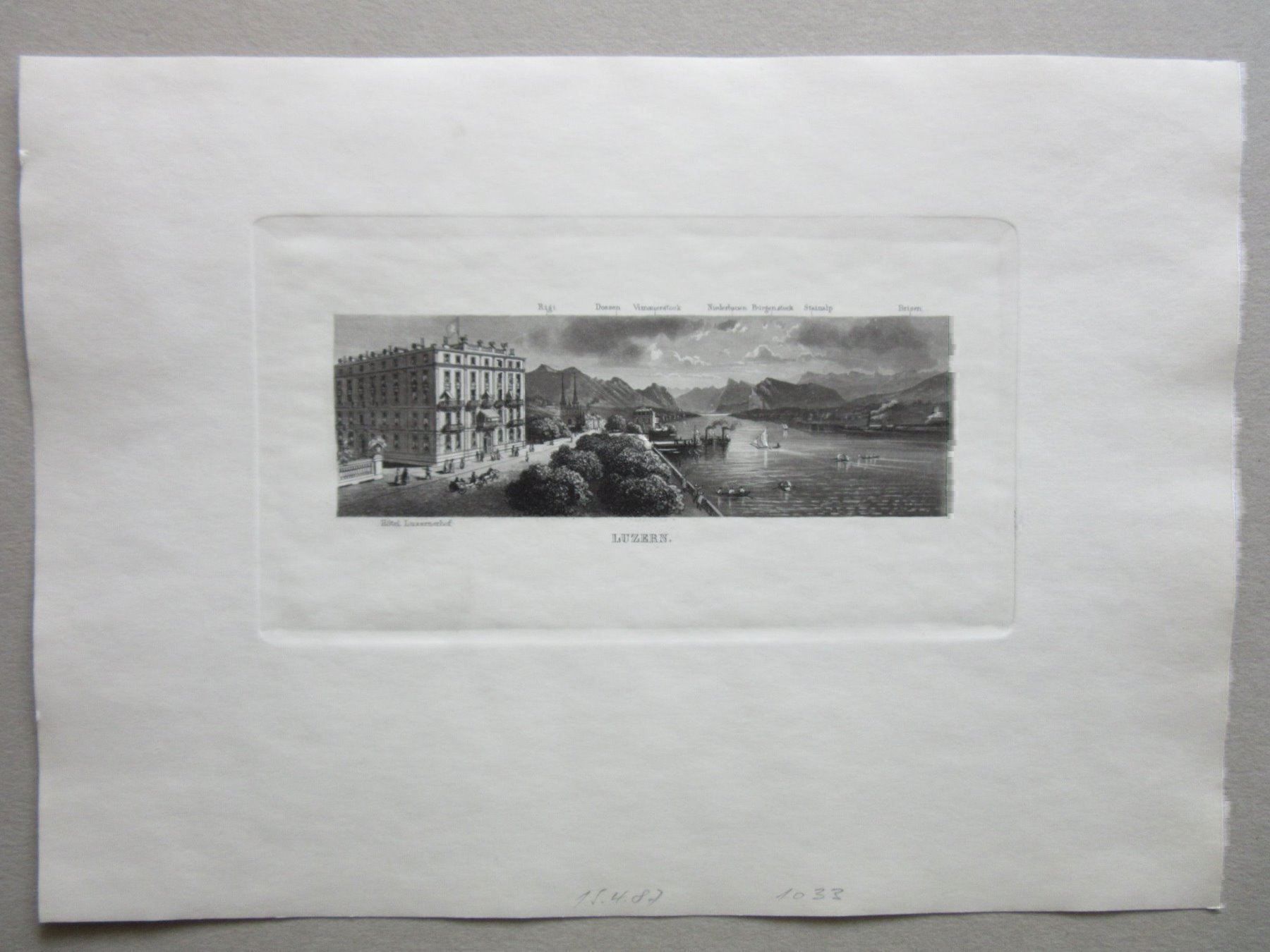 Incisioni: LUZERN  AQUATINTA – Usato da Gersau venduto da grafik-kunst 1