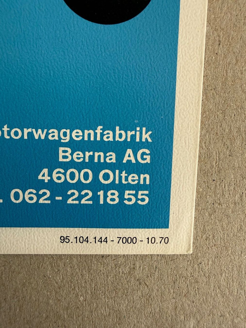 Saurer Dokumente: SAURER BERNA OM 100 Prospekt – Gebraucht aus Stans von Huonder66 3