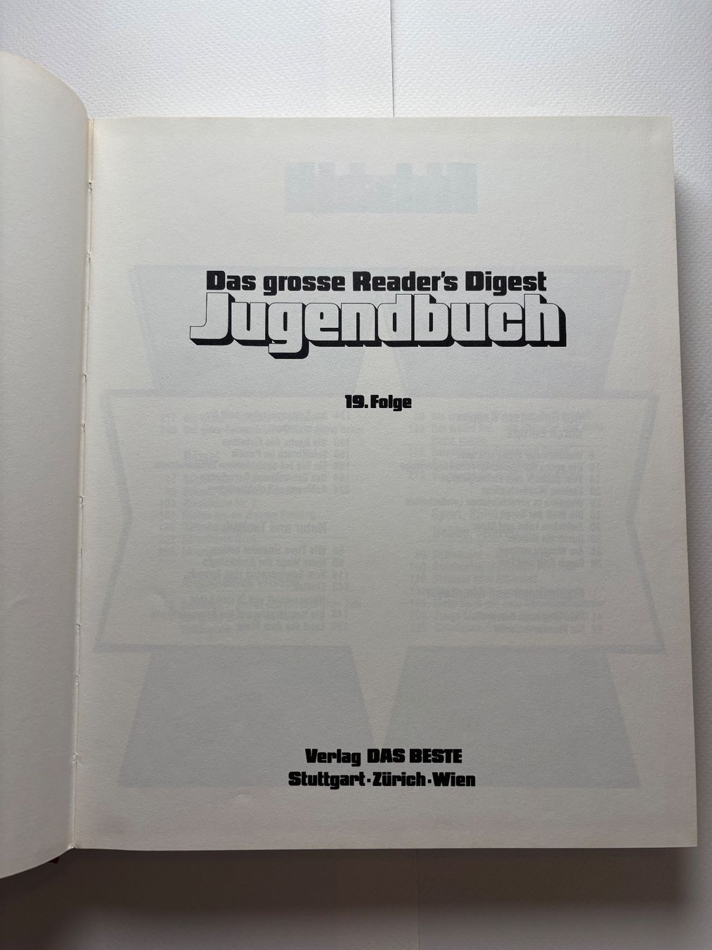 Libri: Reader's Digest Jugendbuch, 19. Folge – Nuovo (secondo la descrizione) da Meggen venduto da BookRevivals 3