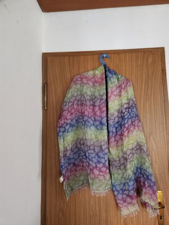 Écharpe CODELLO.multicolore motif abstrait 60% lin