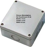 Feuchtraumabzweigdose gross L.110 x B.110 x H.67mm IP65