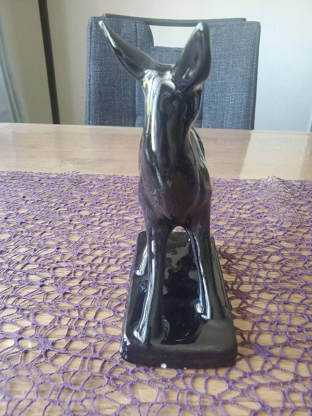 Statuette: Schwarze Keramik Rehkitz Figur, Laufen? – Usato da Frauenfeld venduto da BeneFull 3
