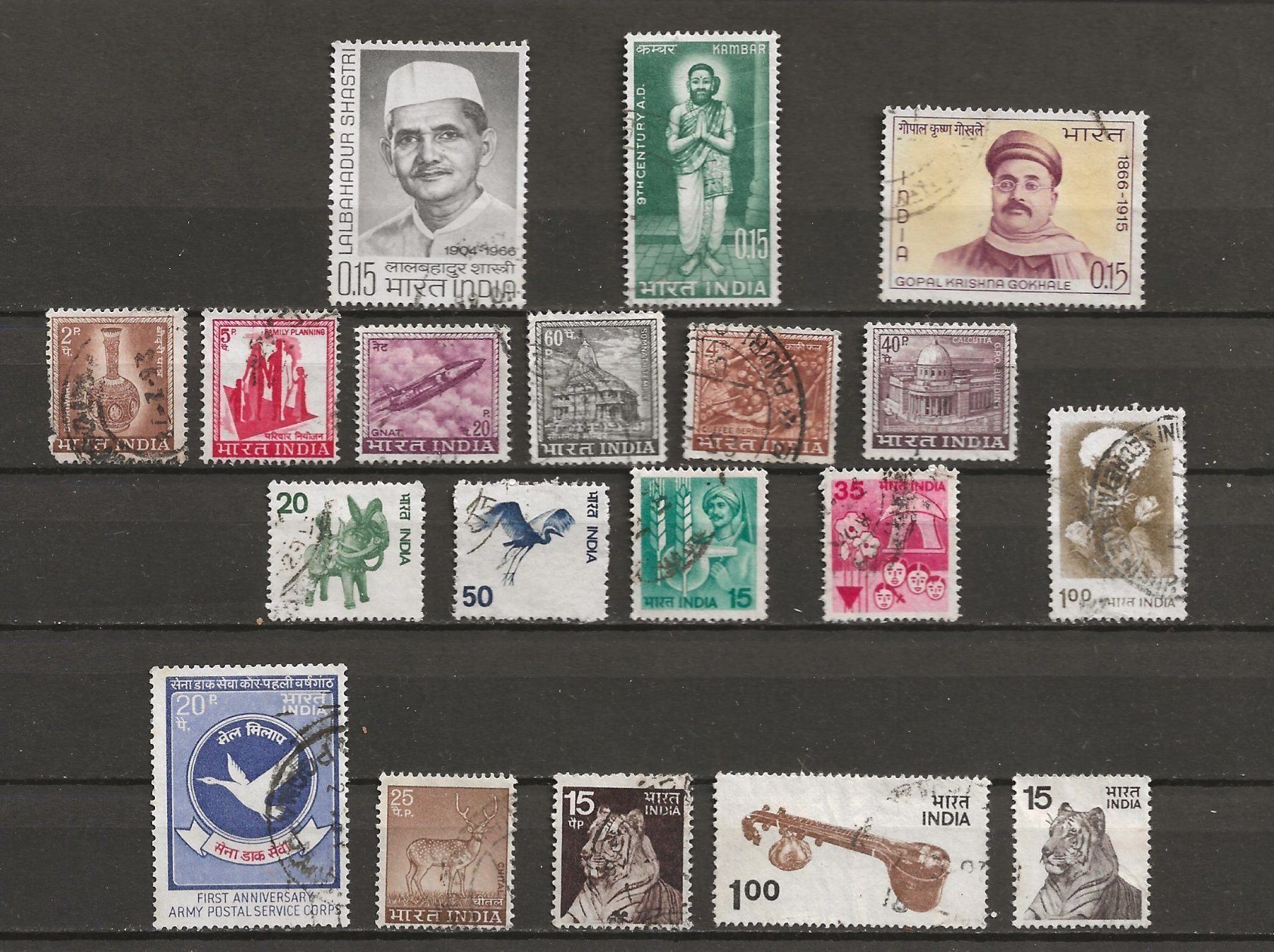 Alle Briefmarken: Briefmarken  Indien – Gebraucht aus Susten von lmf_98wh 3