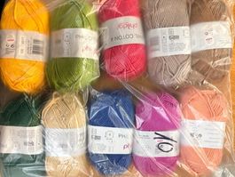 LOT DE 10 PELOTES COTON 4 PHILDAR