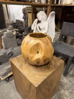 Holztopf / Pflanzentopf, rustikal, Durchmesser 20 cm