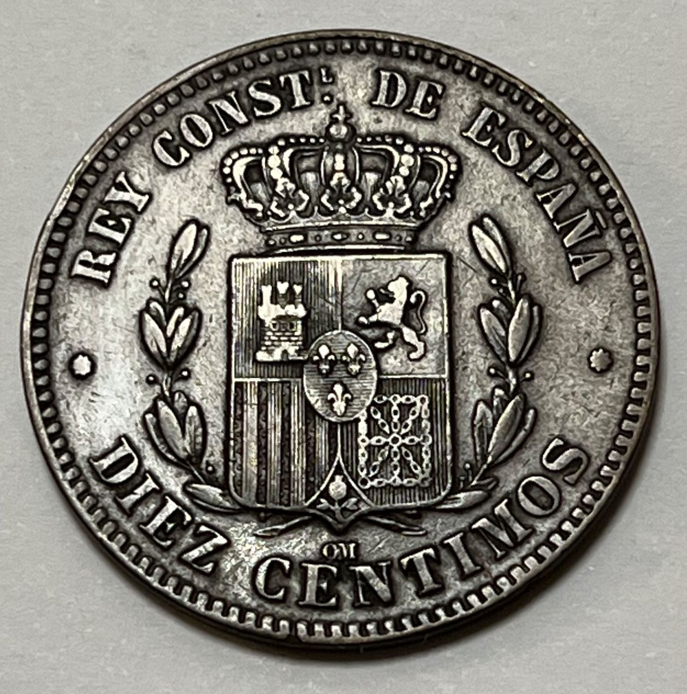 Tutti le monete: 10 Centimos - Alfonso XII - Spanien - 1877 – Usato da Dietikon venduto da Numis8953