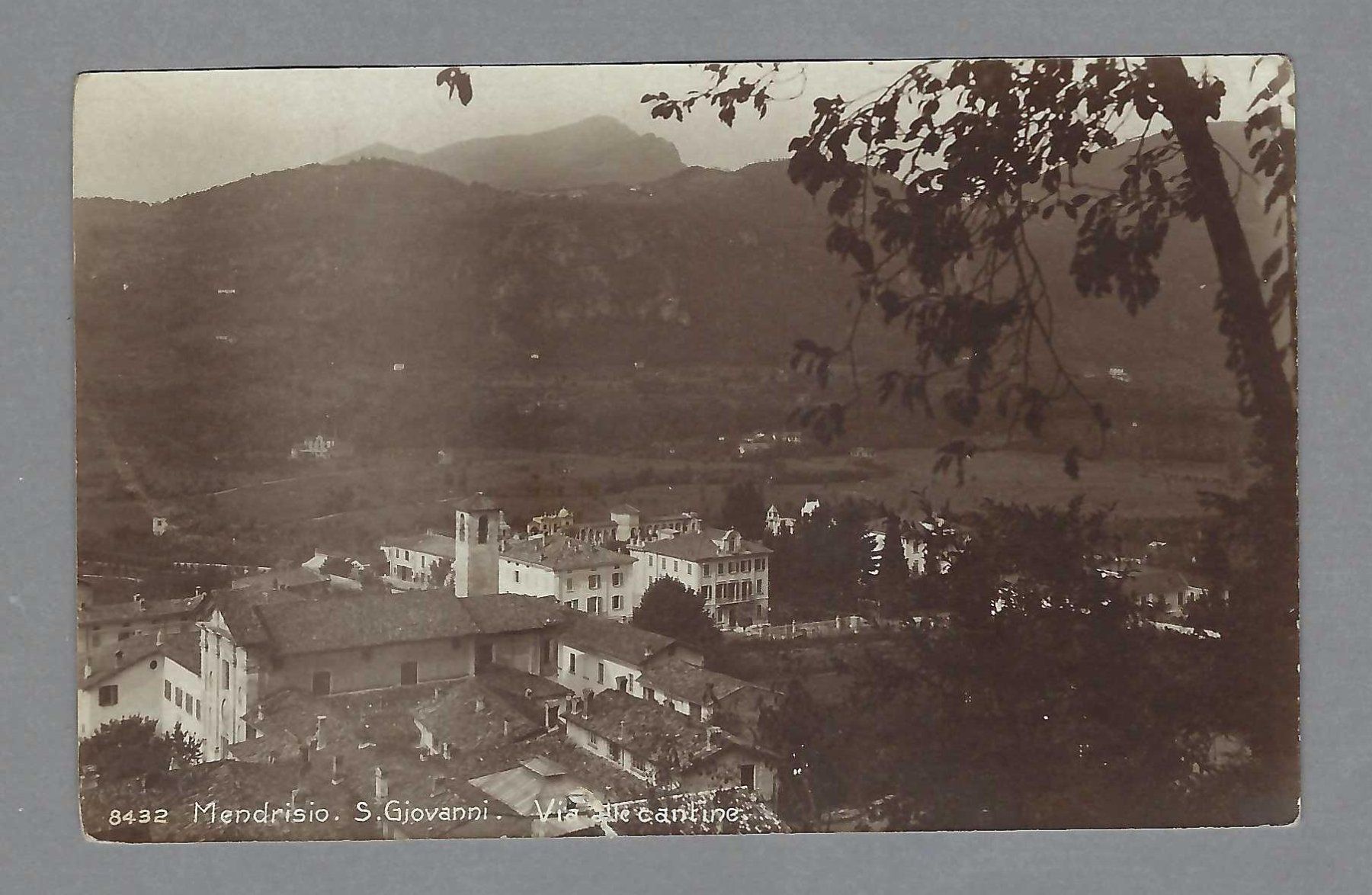 Cartoline postali: MENDRISIO, S. GIOVANNI. VIA ALLE CANTINE – Usato da Pura venduto da ulisse1957