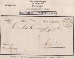 Zwei Stabstempel auf einem Brief !Top!