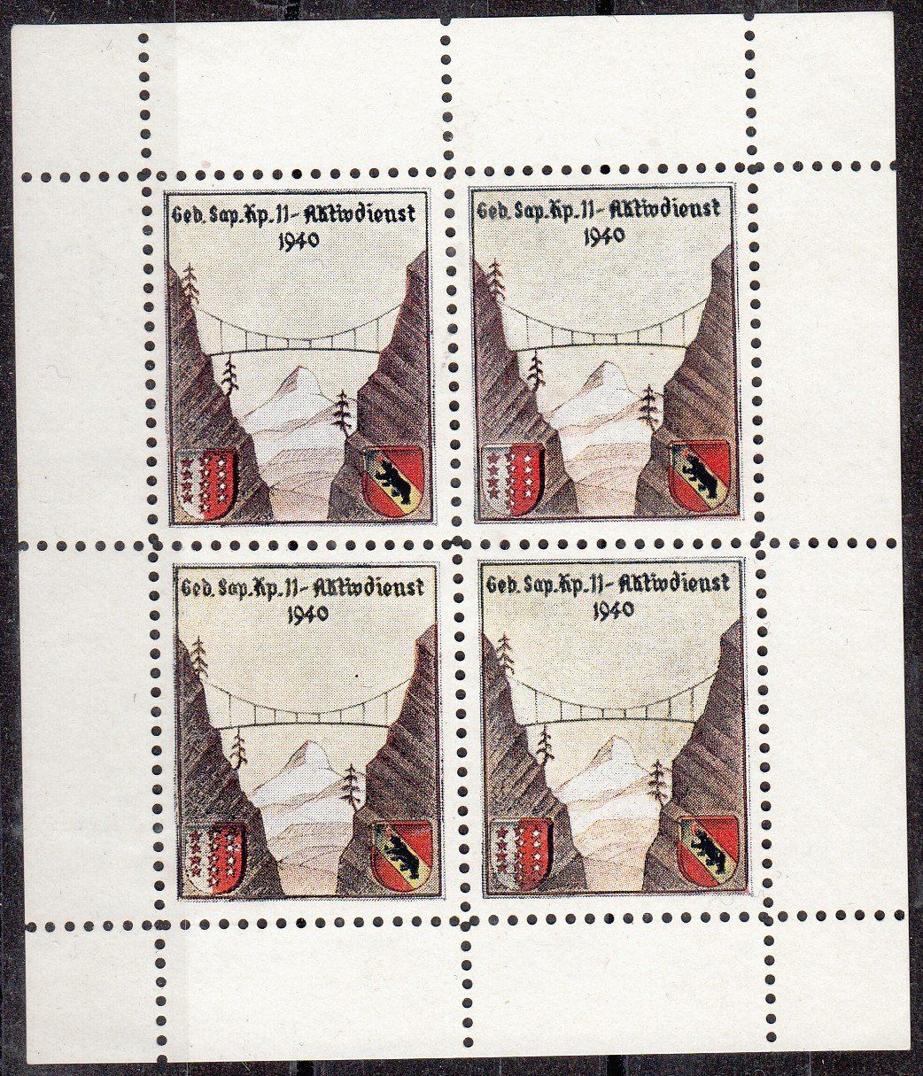 Tous les timbres: Sappeure 43/3** Geb.Sap.Kp.11 Kat.15.- – D'occasion à Herrliberg par Lfrifda
