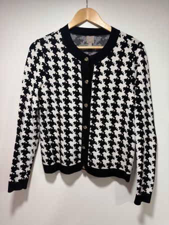 H&M Edler Cardigan mit Hahnentrittmuster, Grösse S