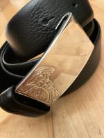Edler Versace Gürtel Leder schwarz NEU