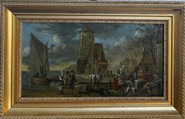 Dipinto olio su metallo, XX secolo, fiammingo