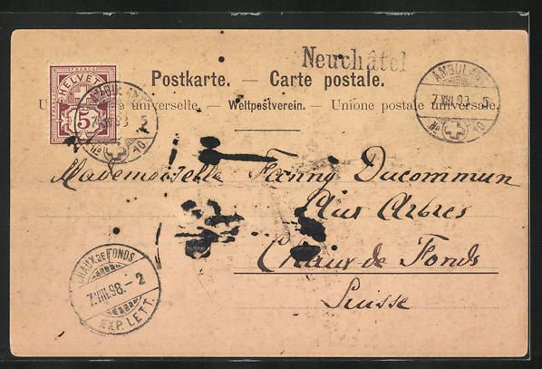 Cartes postales: Neuchatel, Vue prise de la Terrasse de l – D'occasion à Berlin par bartko-reher 1