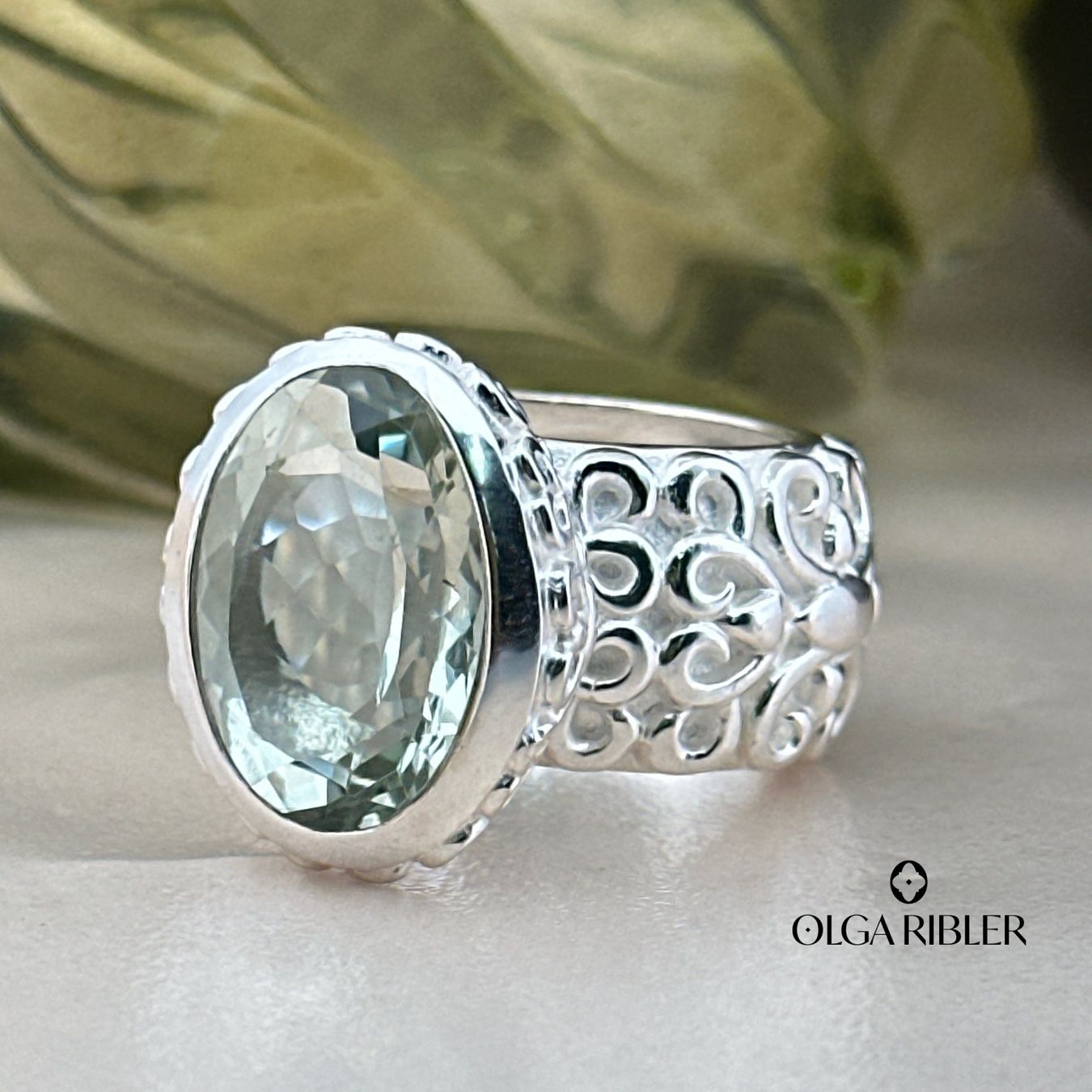 Olga Ribler Anelli: Sterling Silber Ring 925 mit Prasiolith Grösse 57 – Nuovo (secondo la descrizione) da Luzern venduto da byolgaribleroutlet 7
