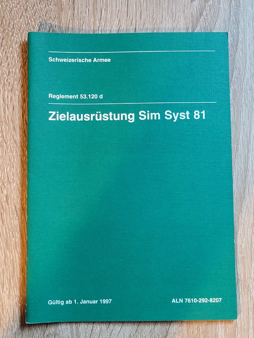 Libri: Reglement "Zielausrüstung Sim Syst 81" – Nuovo (secondo la descrizione) da Massongex venduto da Jalon71